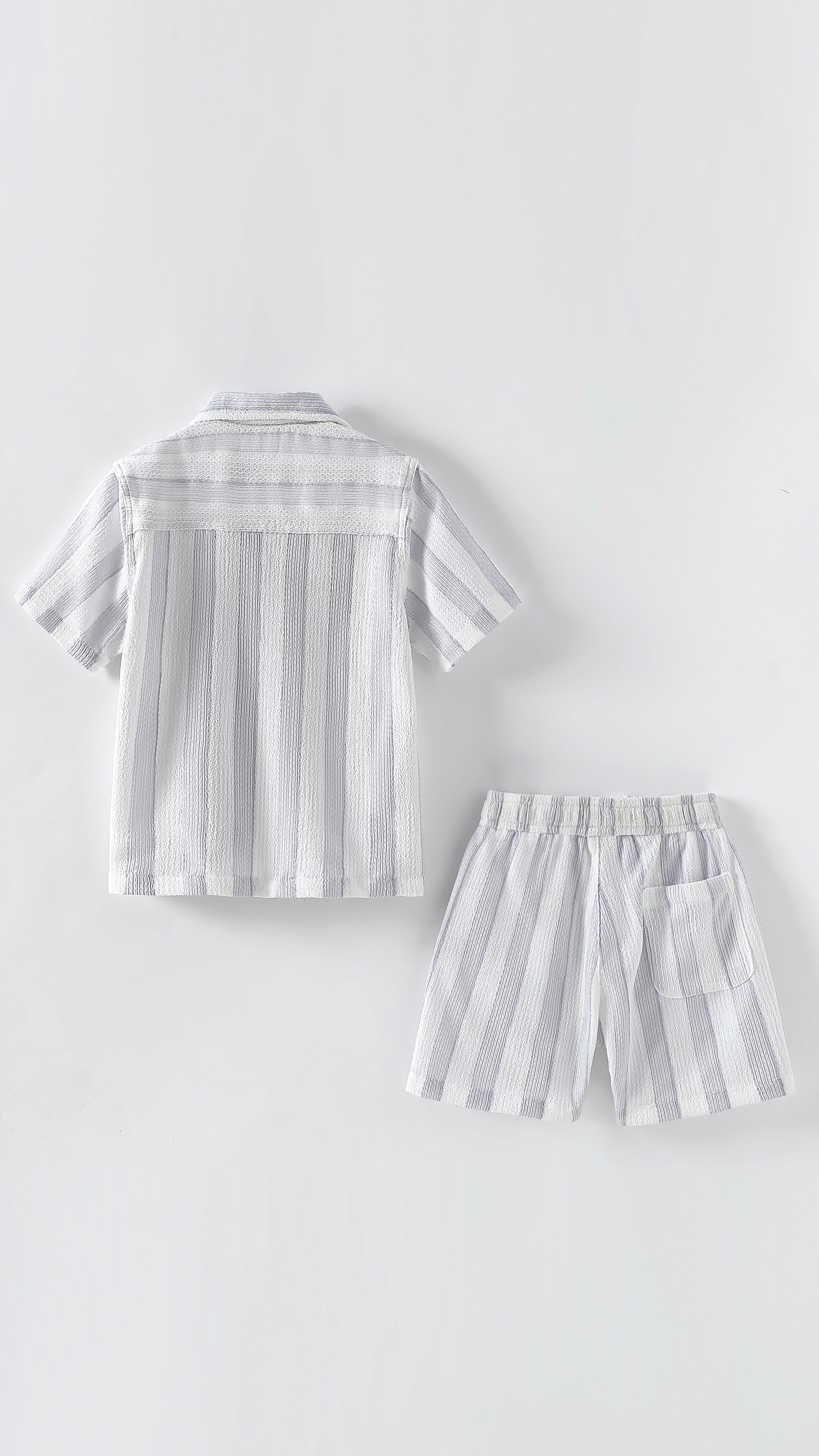 Conjunto Lino para Niño Líneas Azul