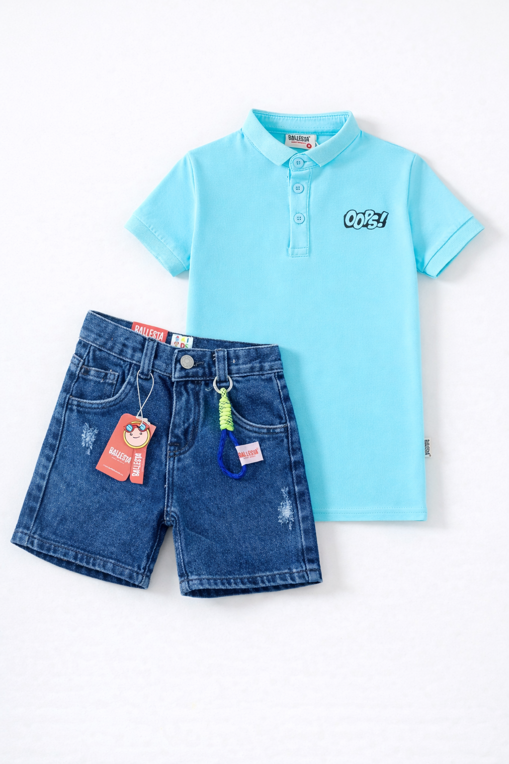 Pack Bermuda Denim+ Camiseta Polo Ballesta
