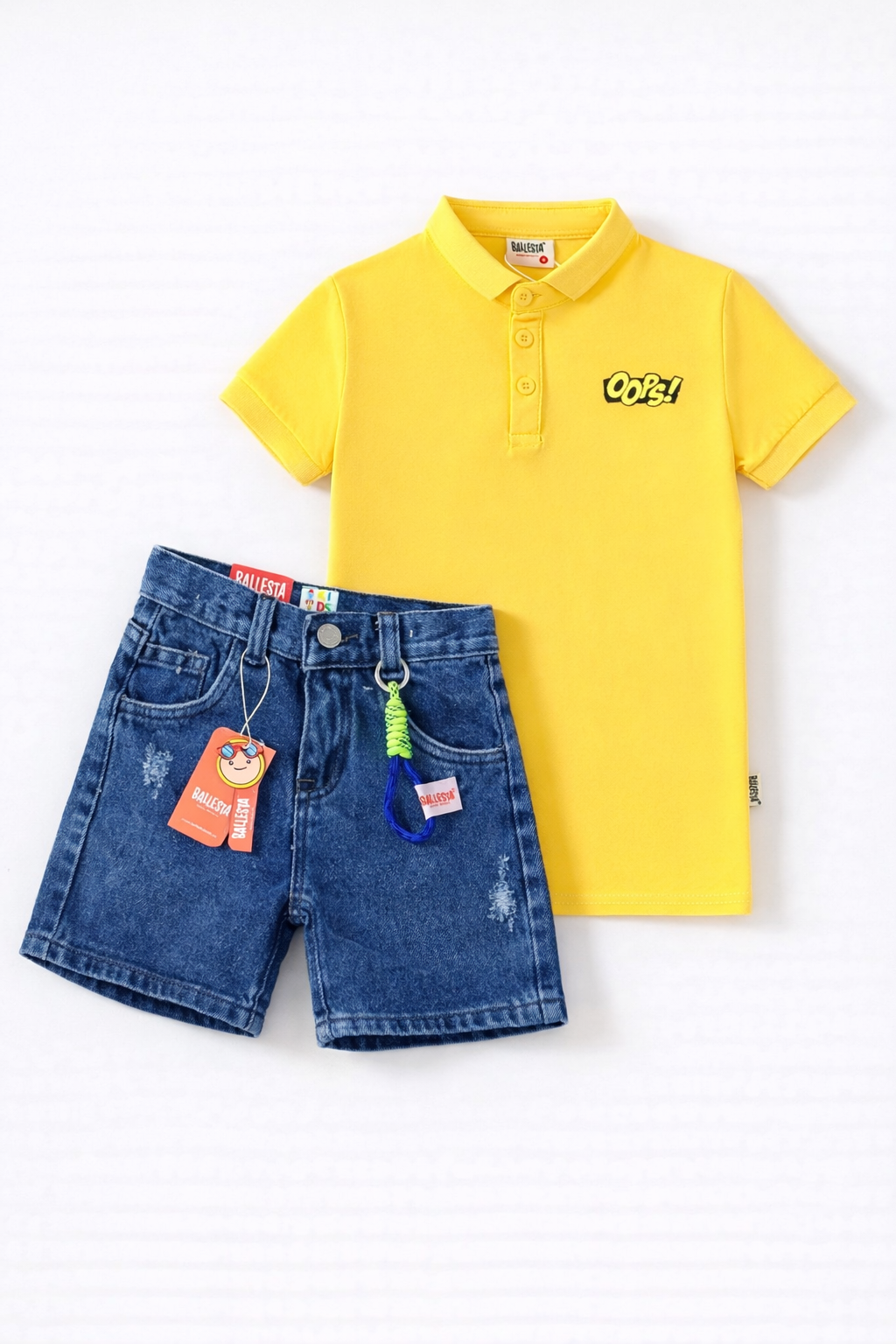Pack Bermuda Denim+ Camiseta Polo Ballesta