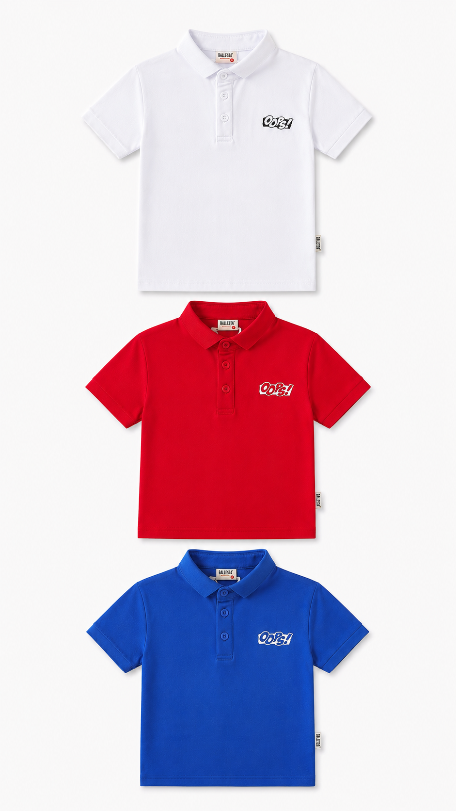 Pack x3 Camisetas Polo para Niño