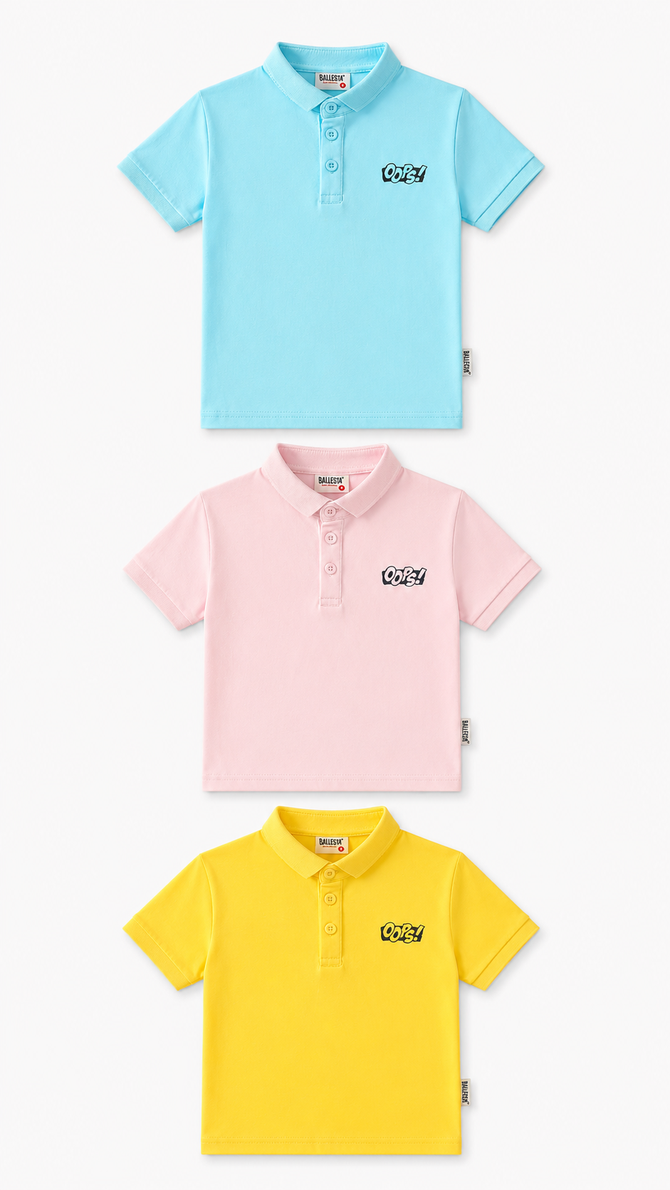 Pack x3 Camisetas Polo para Niño