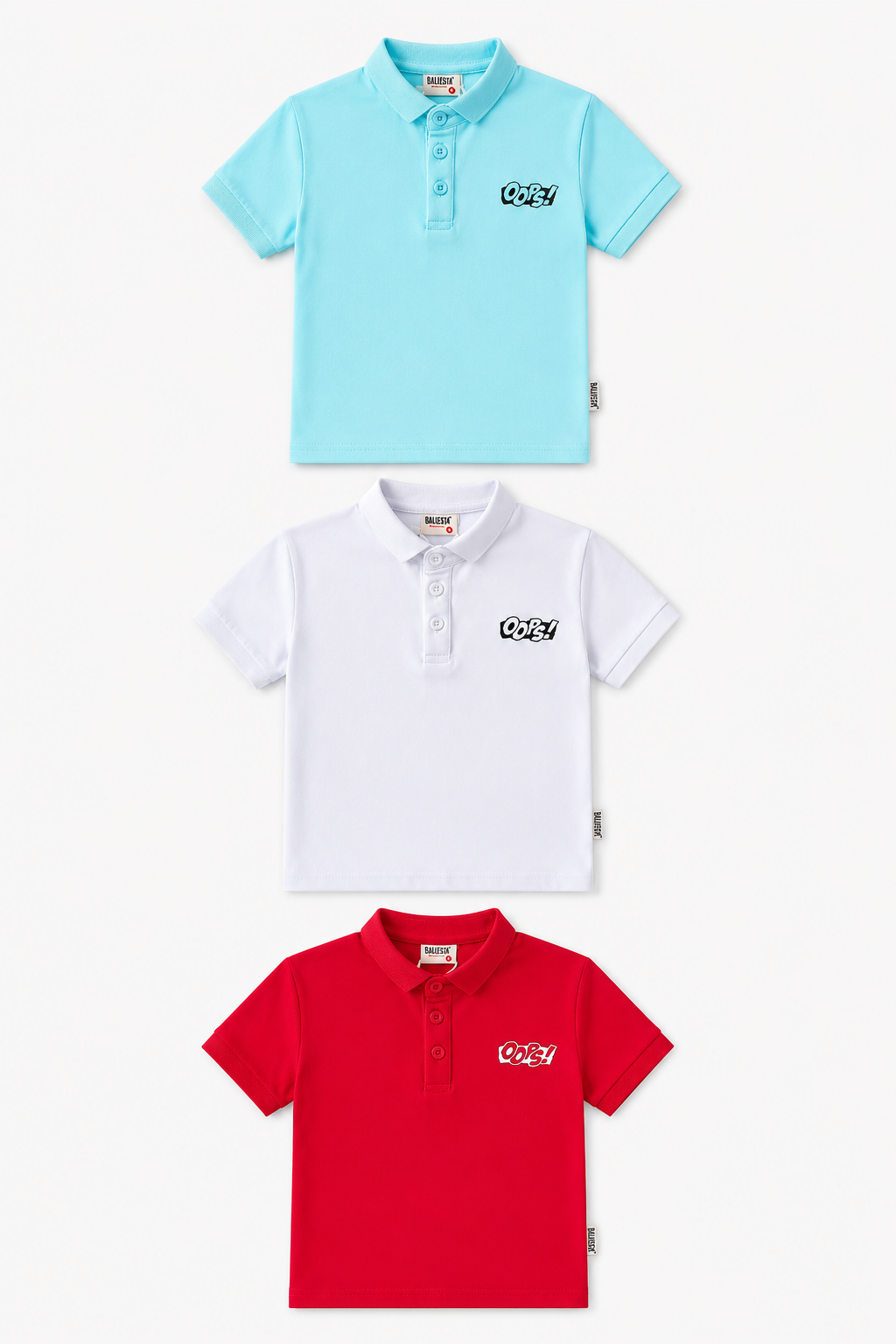 Pack x3 Camisetas Polo para Niño