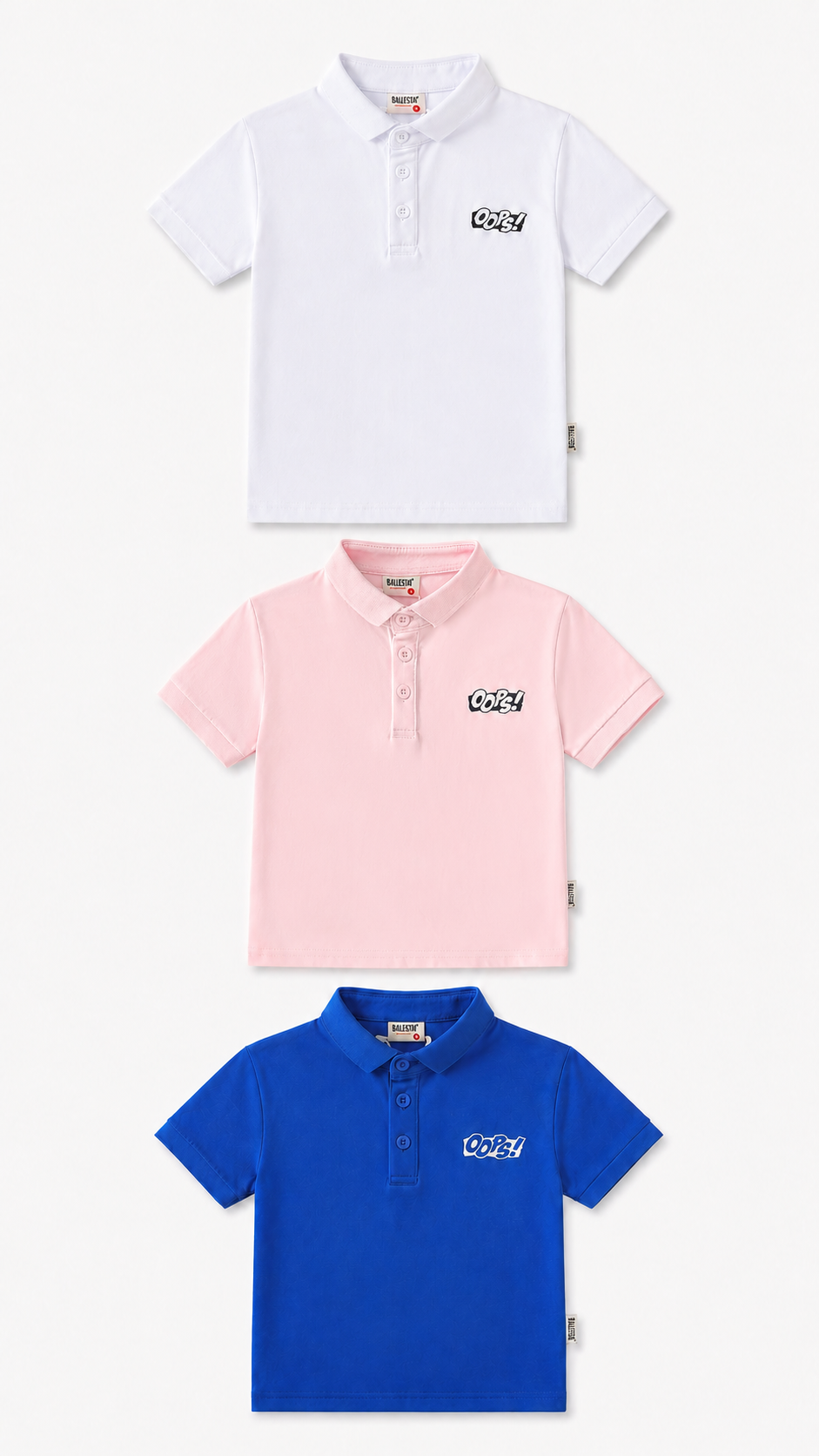 Pack x3 Camisetas Polo para Niño