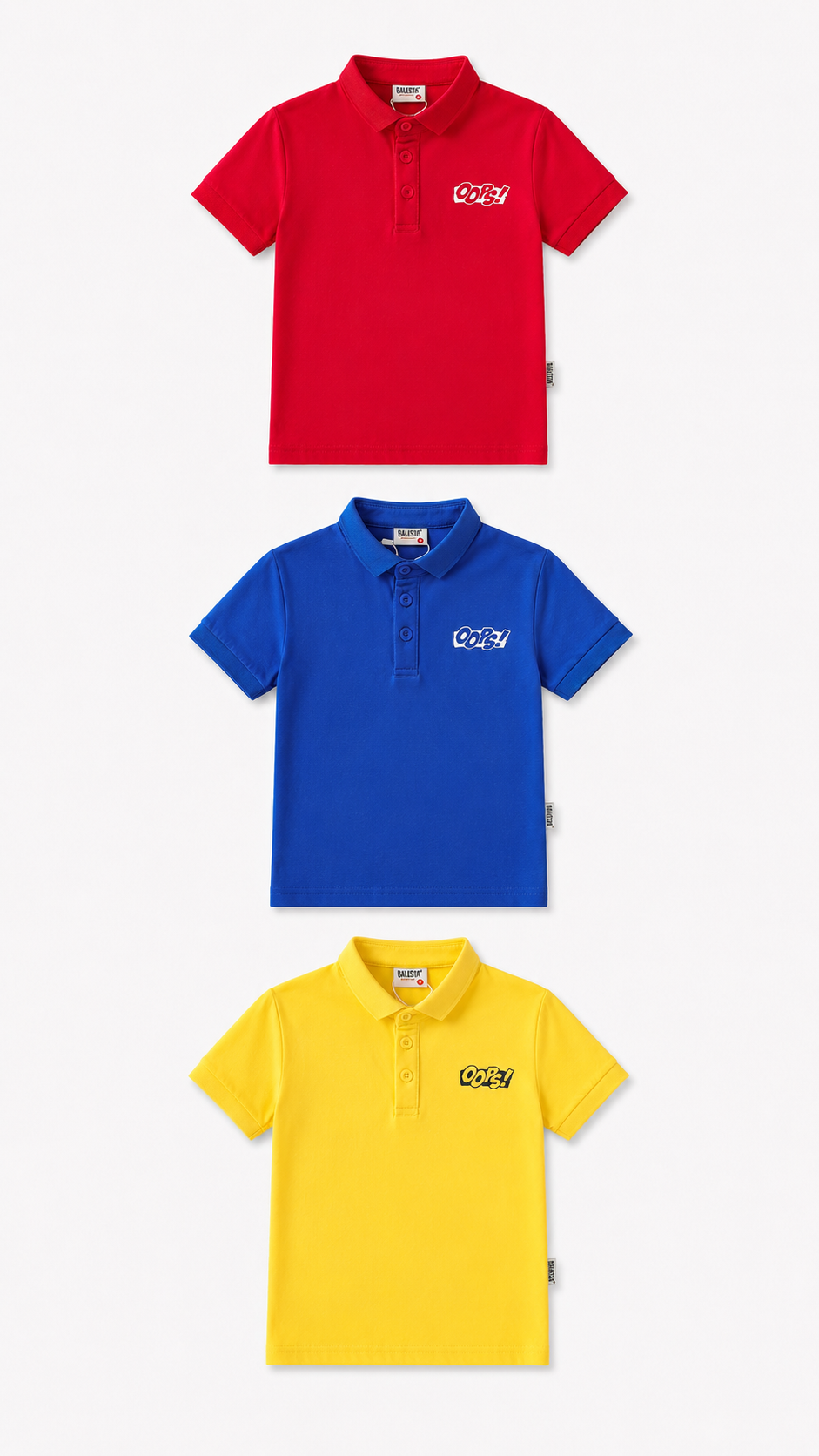 Pack x3 Camisetas Polo para Niño