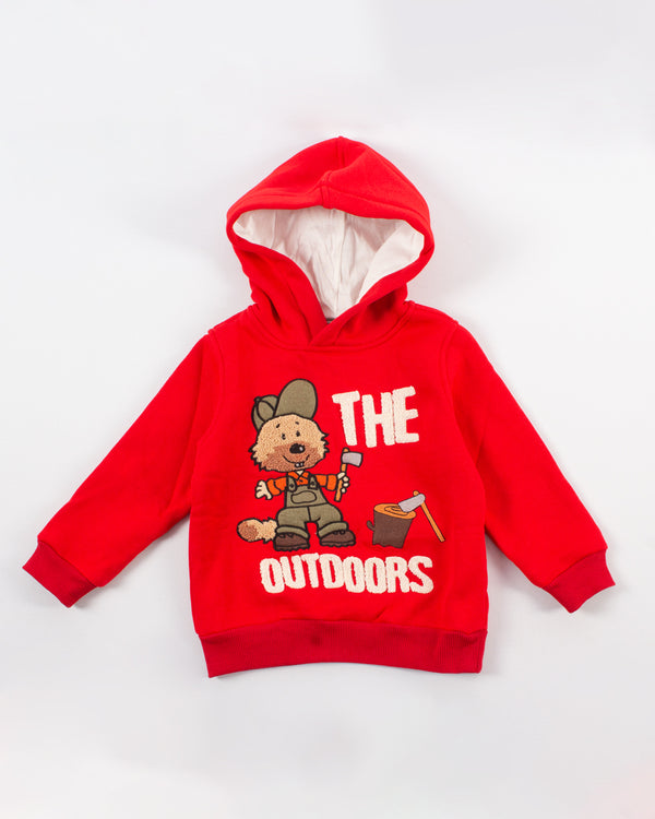 Hoodie Rojo "The outdoors"